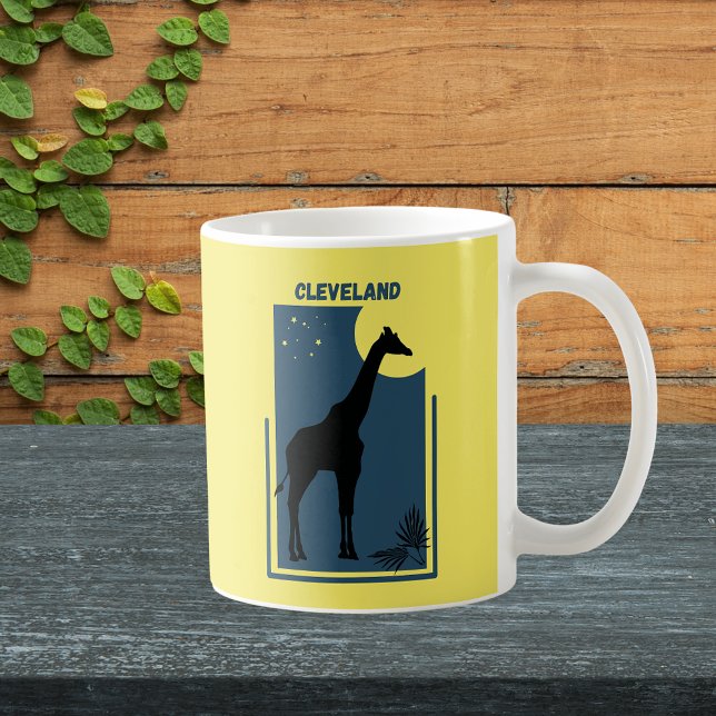 Cleveland Zoo Ohio Vintage Giraffe Kaffemugg (Cleveland Ohio Zoo Safari Animal Adventure Giraffe Mug)
