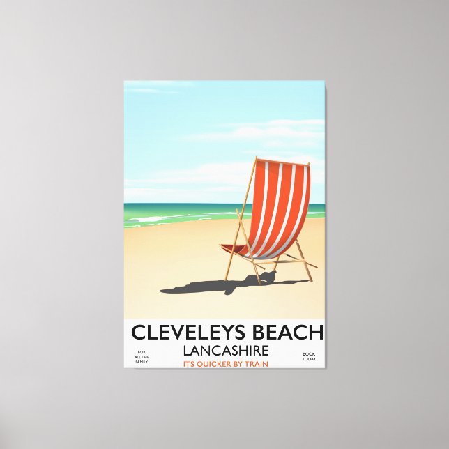 Cleveleys Beach Lancashire poster Canvastryck (Framsida)