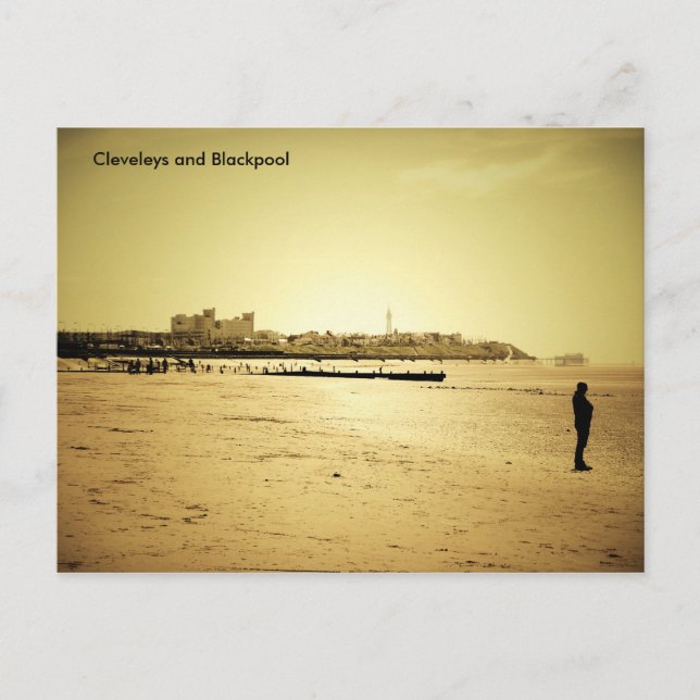 Cleveleys och Blackpool Vykort (Framsida)