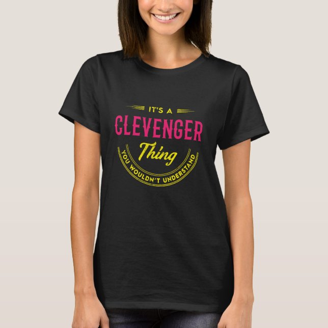 CLEVENGER Namn, CLEVENGER-familjen namn vapensköld T Shirt (Framsida)