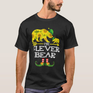 Clever Bear Elf Solros Funny julgåva T Shirt