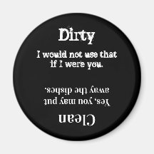 Clever Dishwasher Magnet Clean eller Dirty