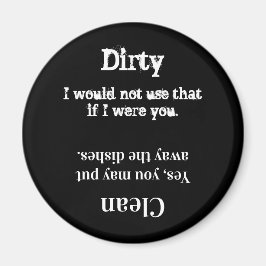 Clever Dishwasher Magnet Clean eller Dirty