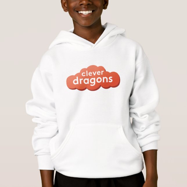 Clever Dragons Sweatshirt utan anpassning T Shirt (Framsida)