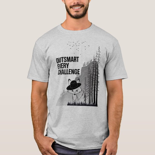 Clever Fox Motiv design T Shirt (Framsida)