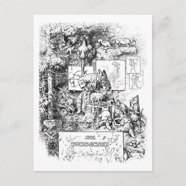 Clever Fox vykort (Framsida)