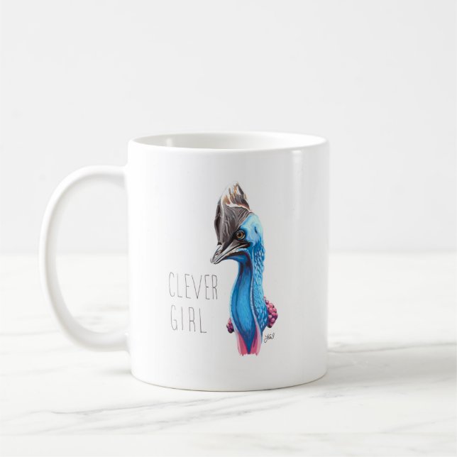 Clever Girl (Cassowary) Kaffemugg (Vänster)