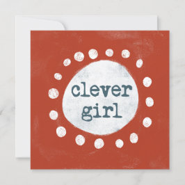Clever Girl Greeting Card Kort
