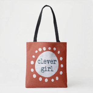 Clever Girl Tote Bag Tygkasse
