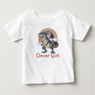 Clever Girl - Unicorn Riding Dinosaur Edition T Shirt