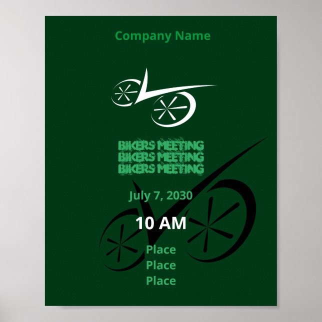 Clever-Grönt, definierad parkering Poster (Framsidan)
