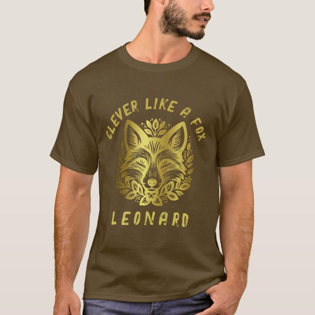 Clever Like a Fox - Recipient's Name T Shirt (Framsida)