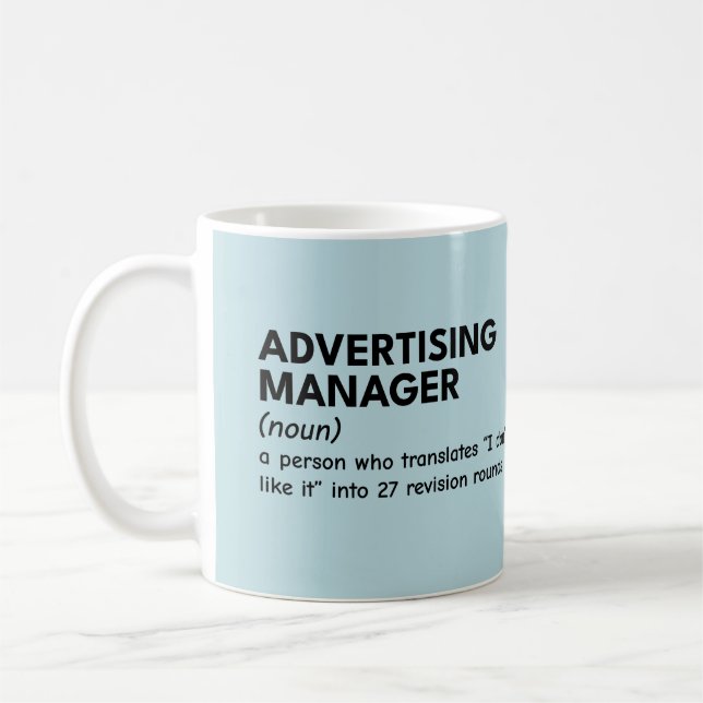 Clever Marknadsföring Manager Humor Kaffemugg (Vänster)