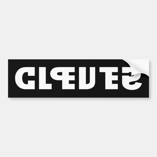 Clever på Sticker, Stupid i Spegel Bildekal (Framsidan)