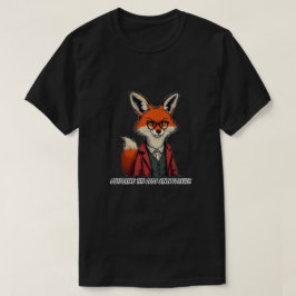 Clever Red Fox i Glass och Kostym - Lårcitat T Shirt