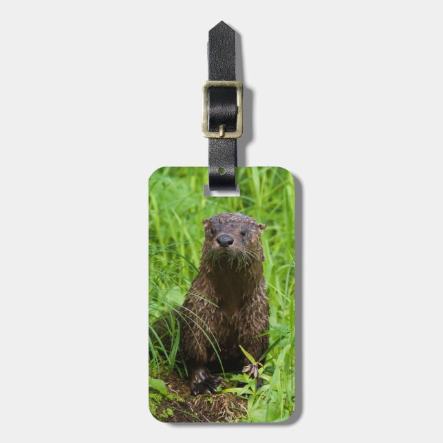 Clever River Otter Bagagebricka (Vertikal Framsida)