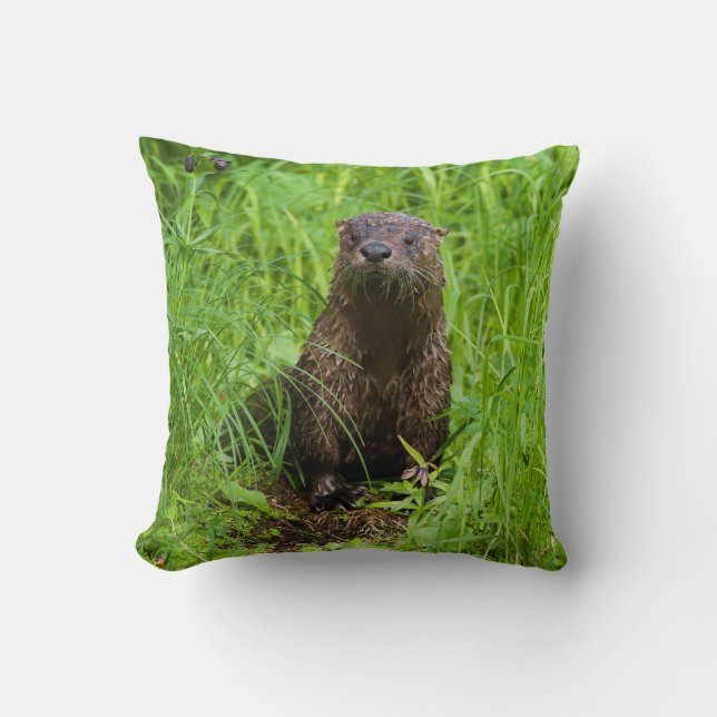 Clever River Otter Kudde (Framsida)