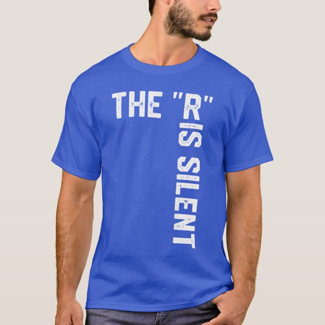 Clever Sarcastic Grammar Humor Sayinghe R is Silen T Shirt (Framsida)