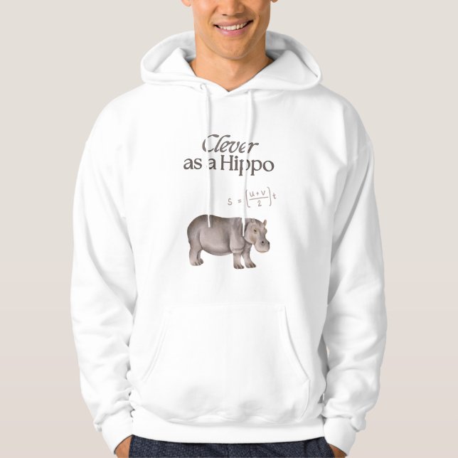 Clever som Hippo Hoodie (Framsida)