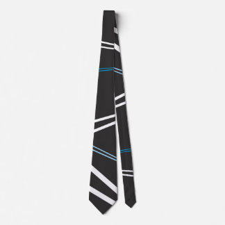 Clever White och Blue Geometric Oblique Linjer Slips