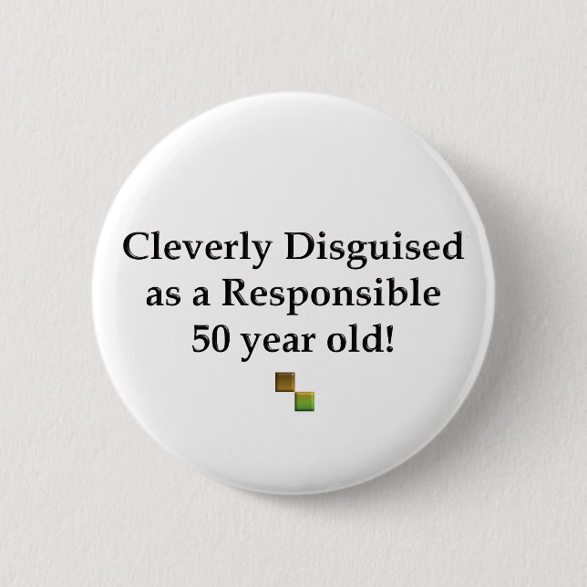 Cleverly förställde 50! knapp (Framsida)