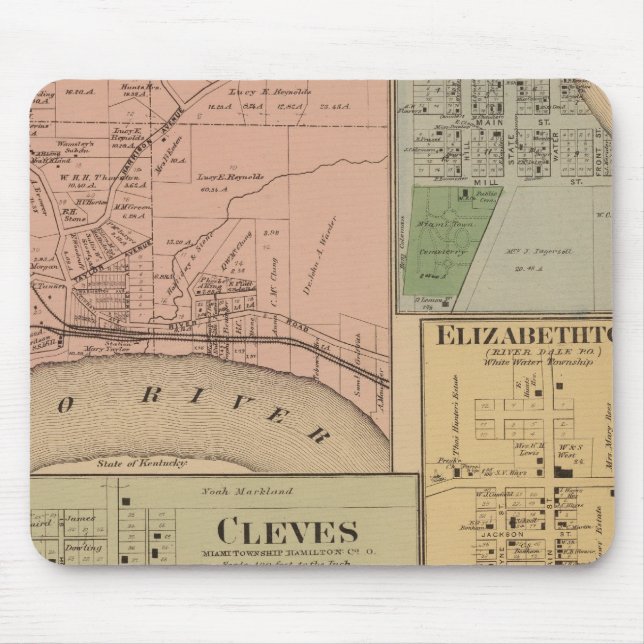 Cleves, North Bend, Ohio Musmatta (Framsidan)