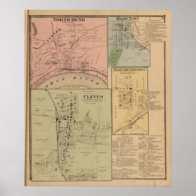 Cleves, North Bend, Ohio Poster (Framsidan)
