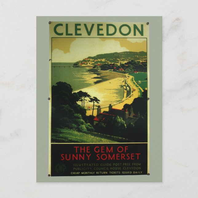 Clevon vintage Reklam poster Vykort (Framsida)