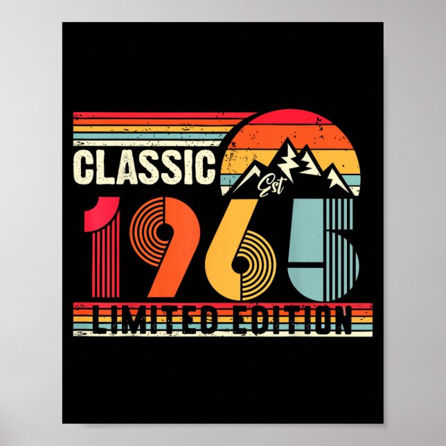 Clic 1965 Limited Edition 60 Year Old 60th Birthda Poster (Framsidan)
