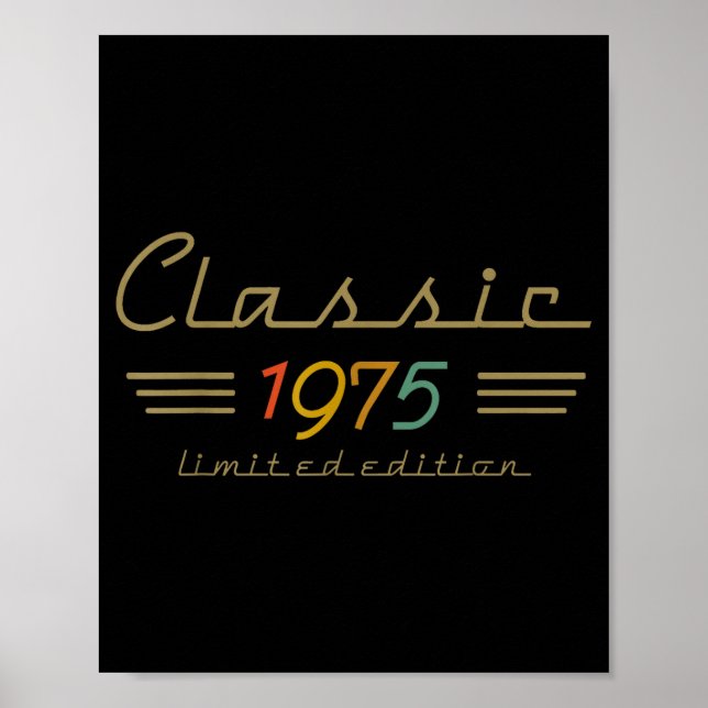 Clic 1975 Limited Edition 50 Year Old 50th Birthda Poster (Framsidan)