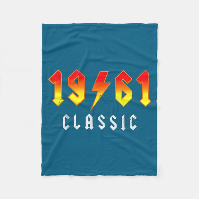 Clic 65 Birthday Decorations Men 65yr 1961 65th Bi Fleecefilt (Framsidan)