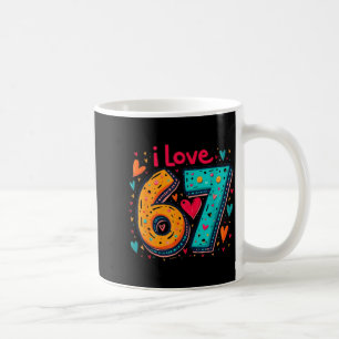 Clic 67 Meme Design Roligt Meme Jag Älskar Sex Sju Kaffemugg