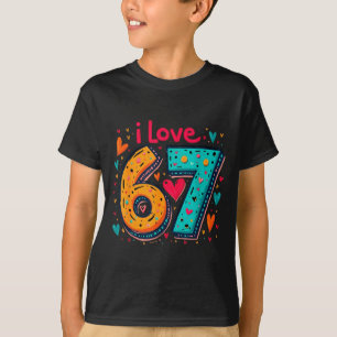 Clic 67 Meme Design Roligt Meme Jag Älskar Sex Sju T Shirt