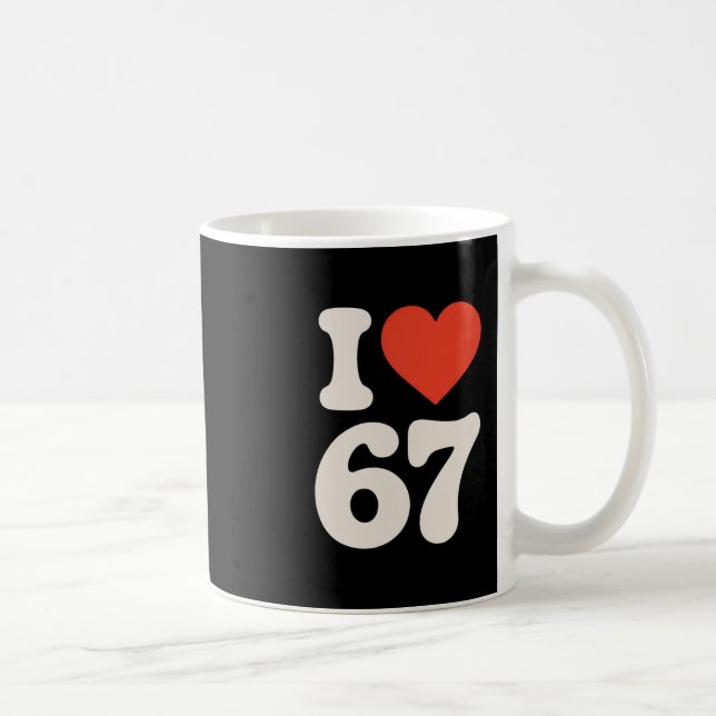 Clic 67 Meme - Jag älskar sex sju  Kaffemugg (Höger)