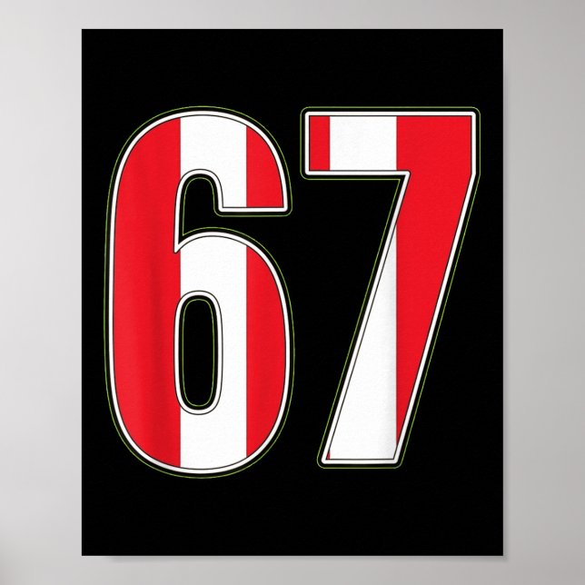 Clic 67 röd-vit-randig design  poster (Framsidan)