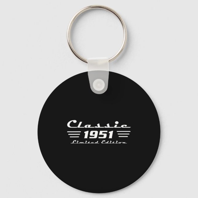 Clic 75 Birthday Decorations Men 75yr 1951 75th Bi Nyckelring (Framsida)