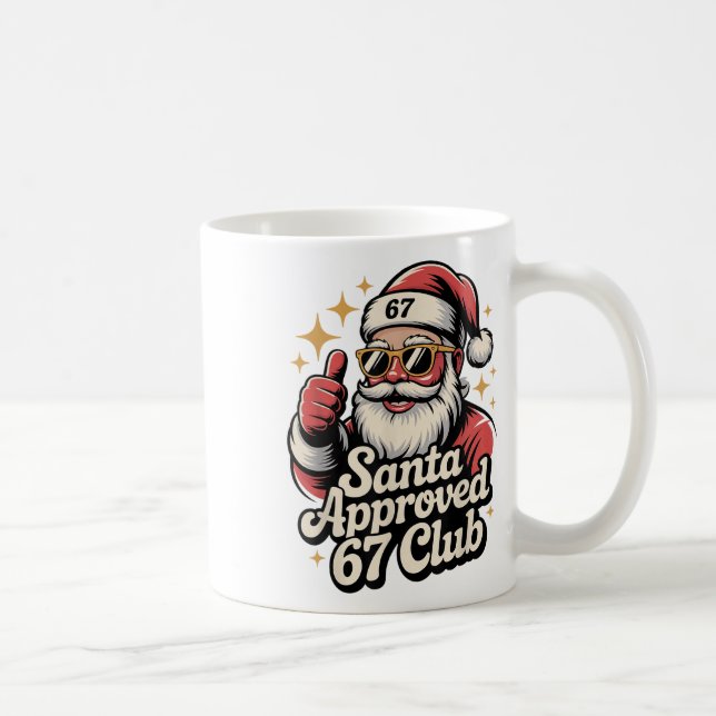 Clic Christmas 67 Santa Meme - Retro Santa Godkänn Kaffemugg (Höger)