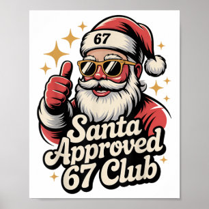 Clic Christmas 67 Santa Meme - Retro Santa Godkänn Poster