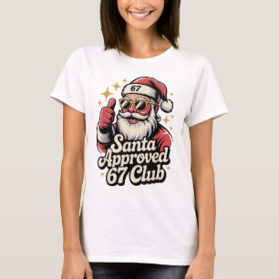 Clic Christmas 67 Santa Meme - Retro Santa Godkänn T Shirt