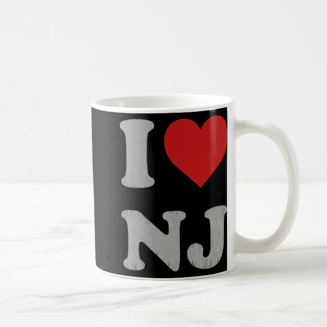 Clic I Love Nj Y2k Souvenir I Heart New Jersey  Kaffemugg (Höger)
