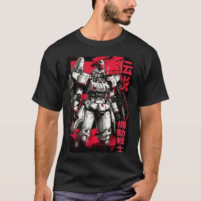 Clic Japanese Legendary Mecha Warrior Robot  T Shirt (Framsida)