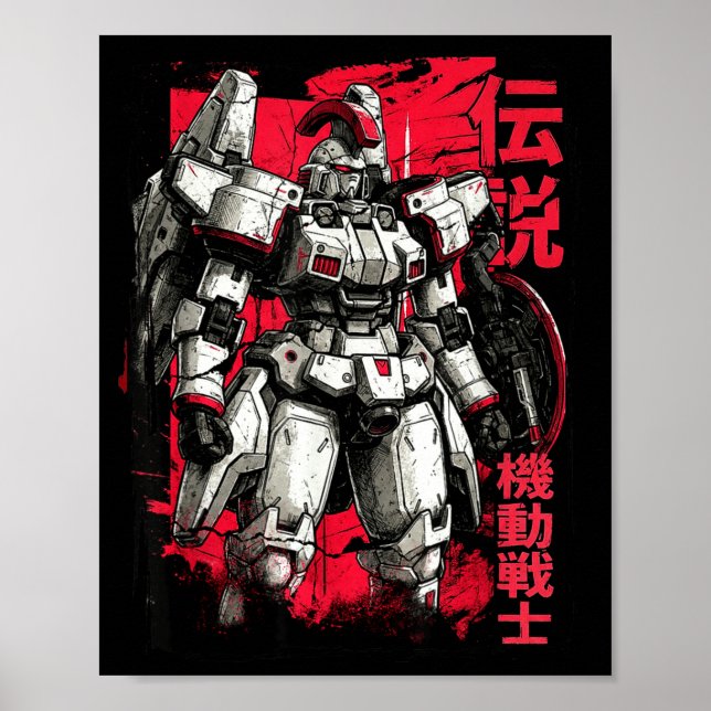 Clic japansk legendarisk mecha krigarrobot  poster (Framsidan)