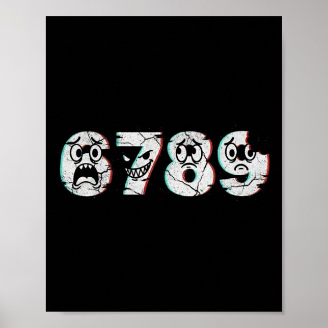 Clic Math Skämt Sant Historia 6 7 8 9 Roligt Retro Poster (Framsidan)