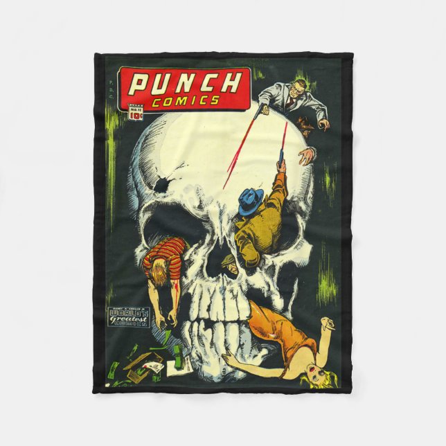 Clic Monster Poster Tecknad Bok Fleecefilt (Framsidan)