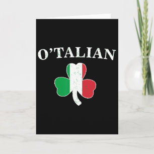 Clic O'talian Shamrock Och Italiens Flagga Irländs Kort