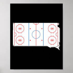 Clic South Dakota ishockeyrink Sd statlig kartöver Poster