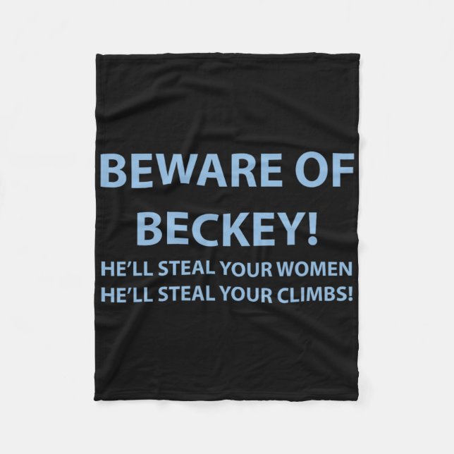 Clic varning För Beckey' T Shirt  Fleecefilt (Framsidan)
