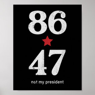 Clic Vintage 80-tals stil 86 47 Anti Trump _1 Poster