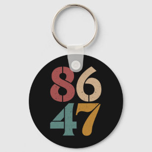 Clic Vintage 80s Stil 86 47 Anti Trump Nyckelring