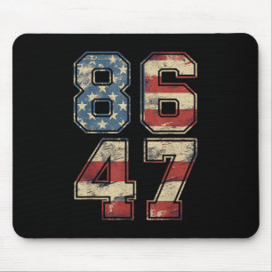 Clic Vintage 80s Stil 86 47 Anti Trump USA flagga Musmatta